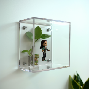 clear acrylic cube box shelf