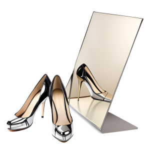 Floor mirror for shoe stores or home