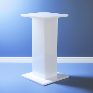 white acrylic pedestal
