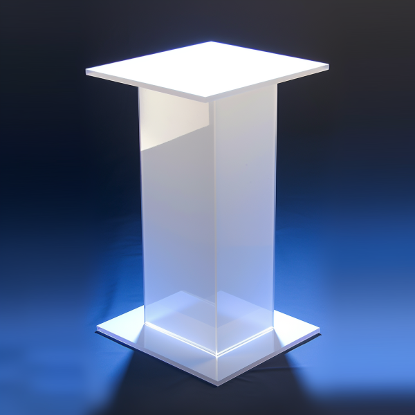 white pedestal